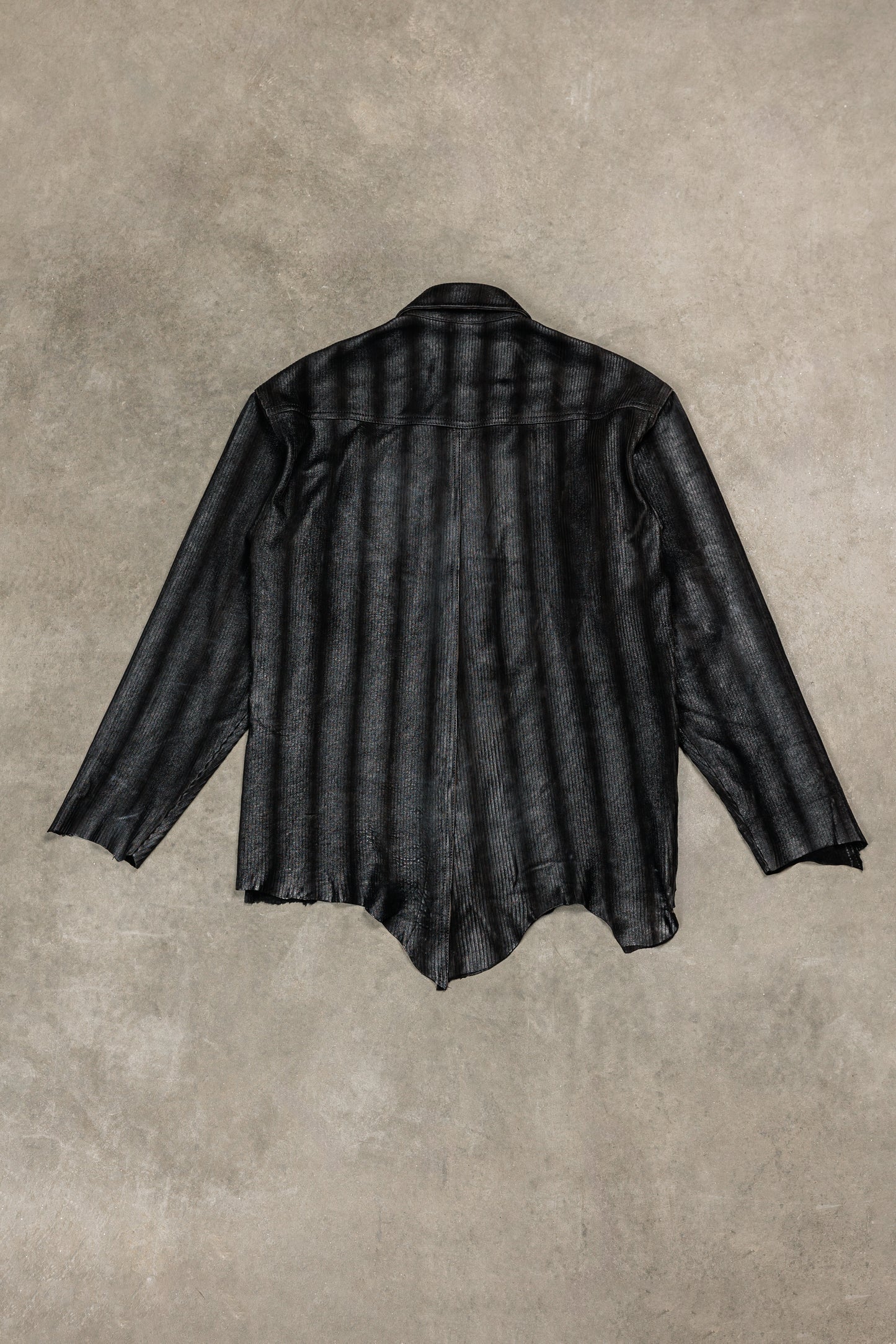 Tearless Black Lamb Leather Shirt