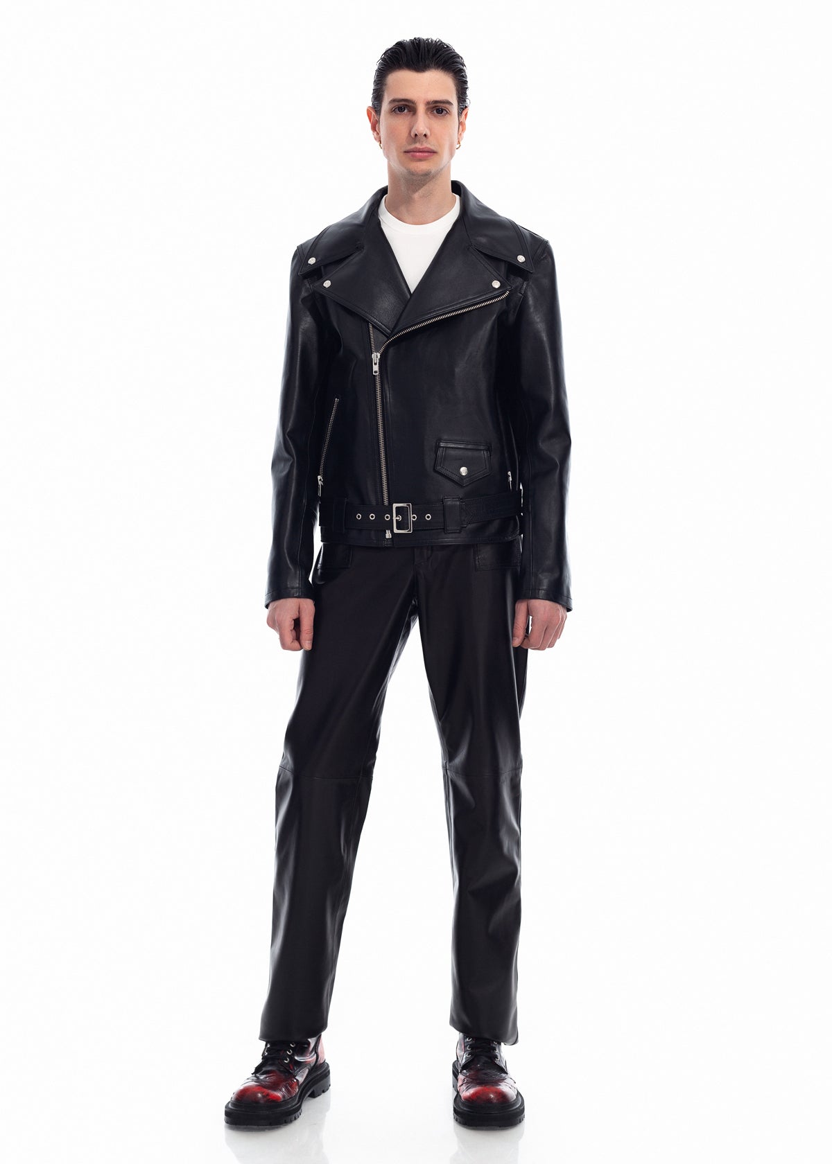 Black Leather Biker Jacket