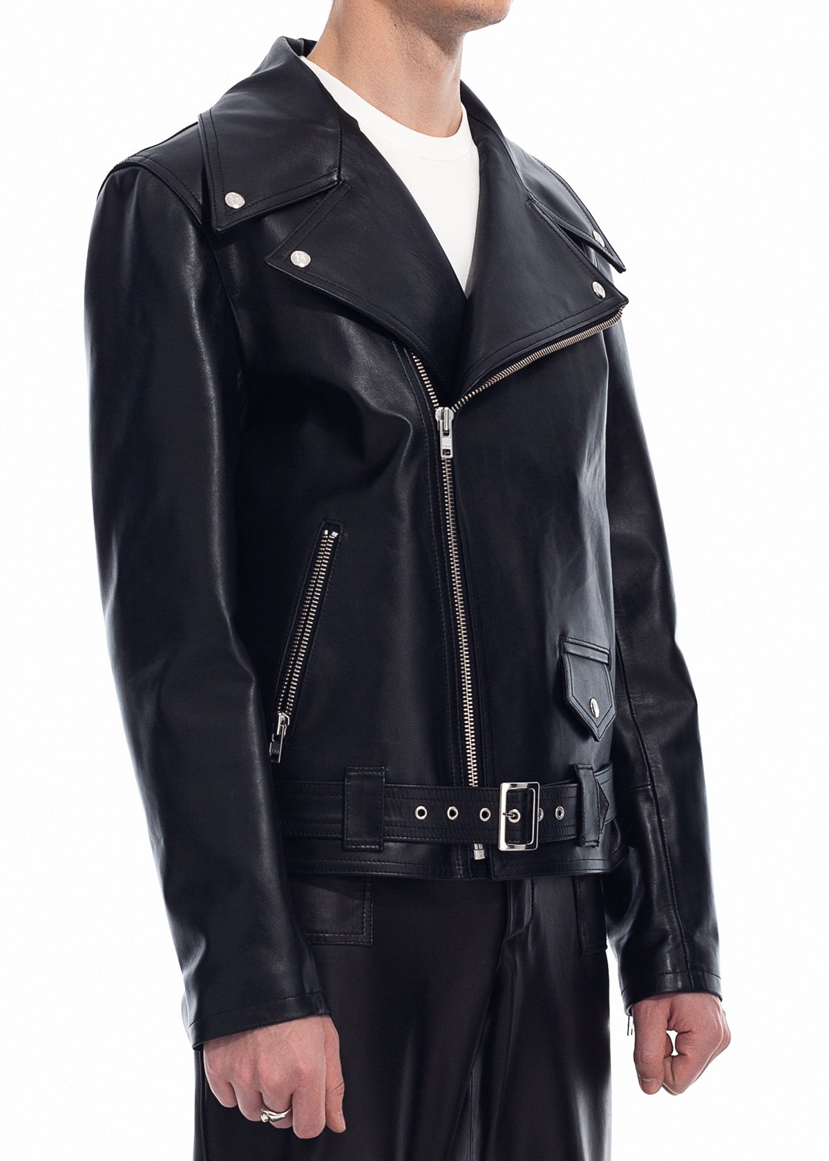 Black Leather Biker Jacket