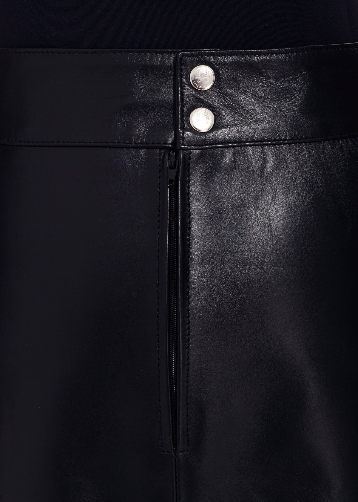 Black Leather Mini Skirt