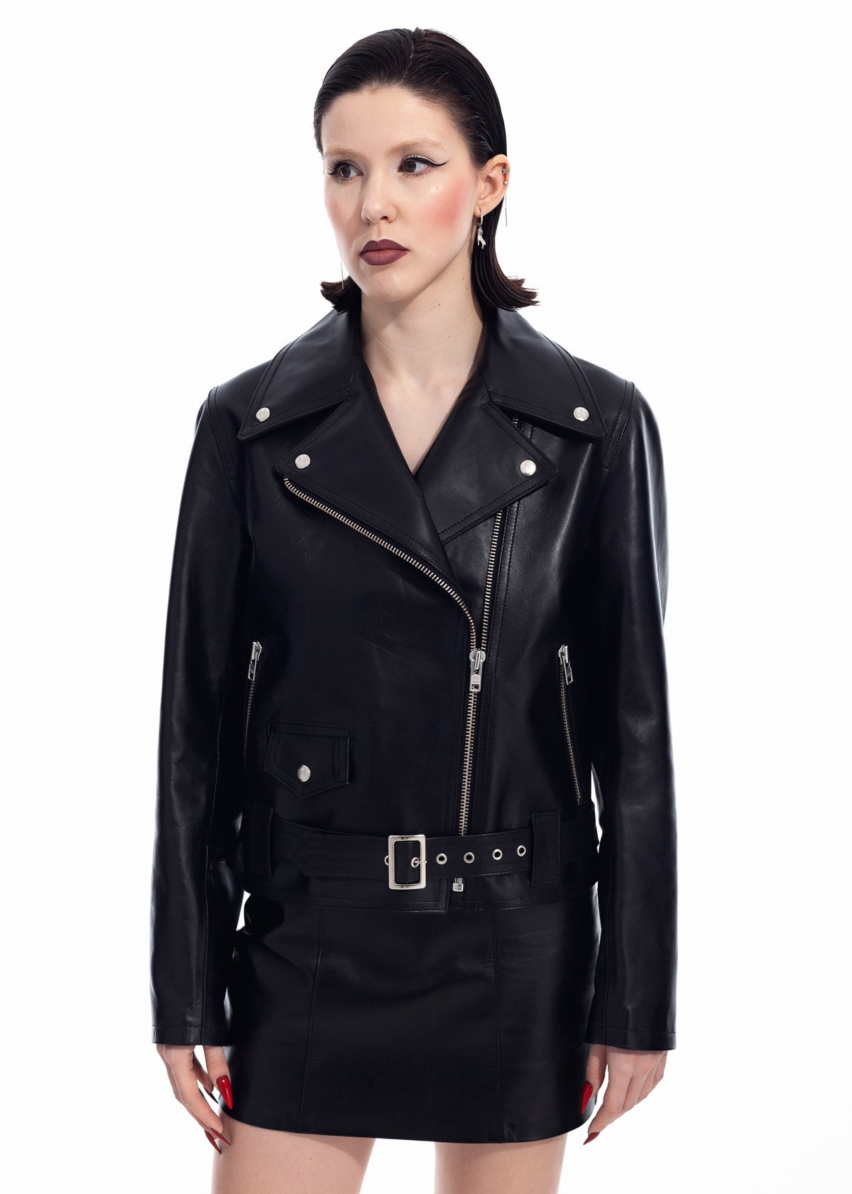 Black Leather Biker Jacket