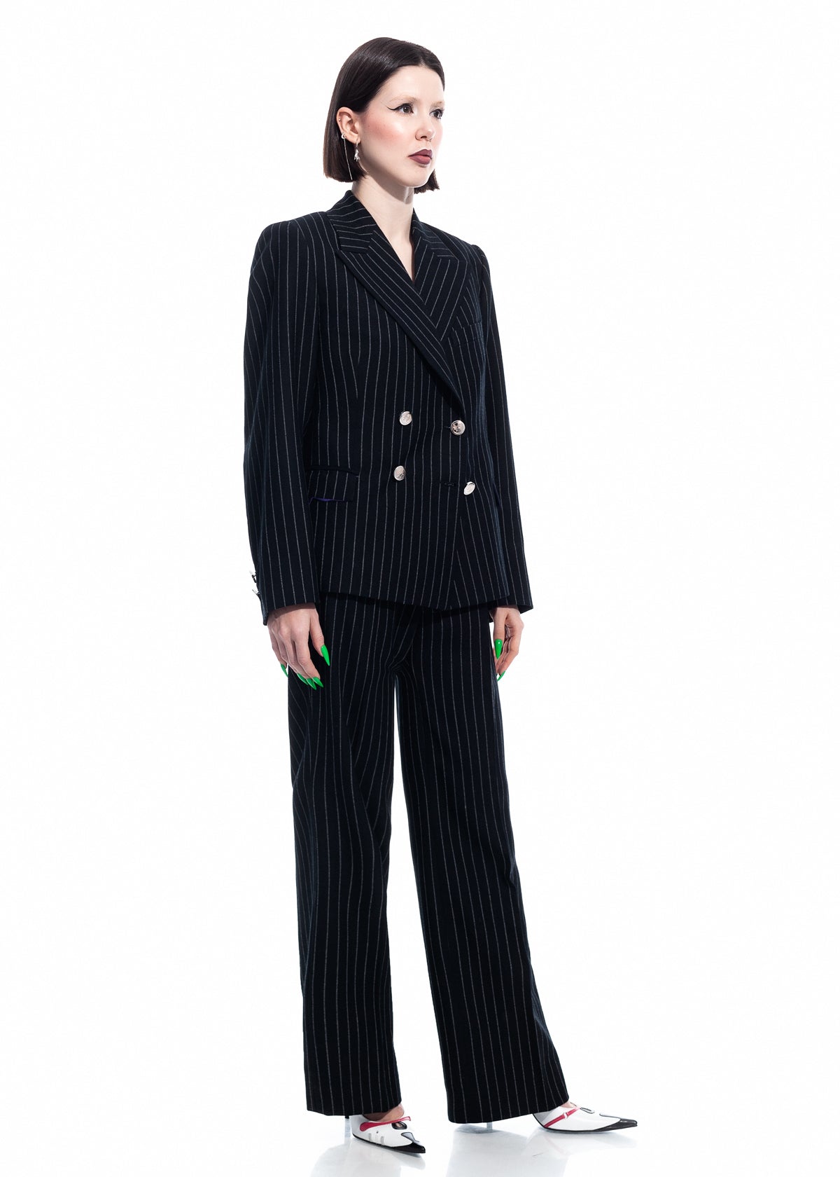 Double-breasted Pinstripe Suit