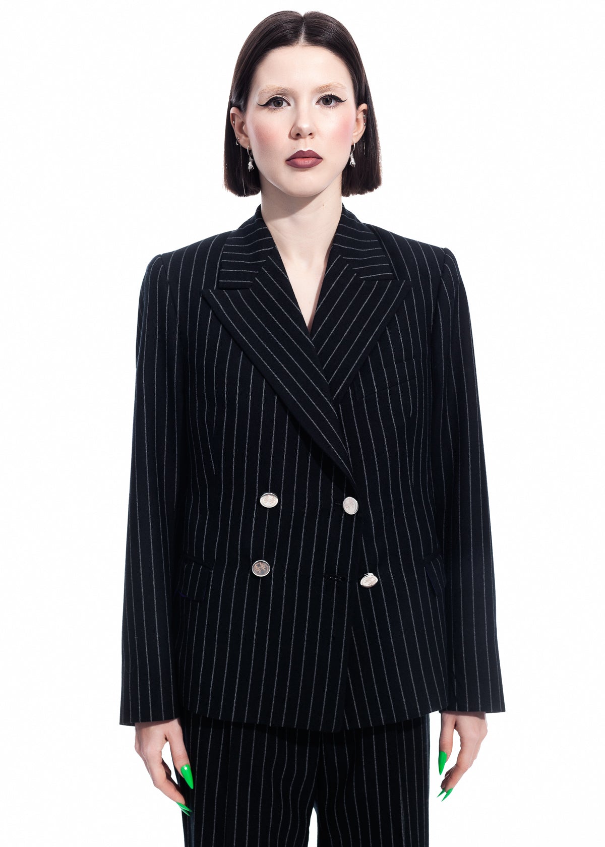 Double-breasted Pinstripe Suit