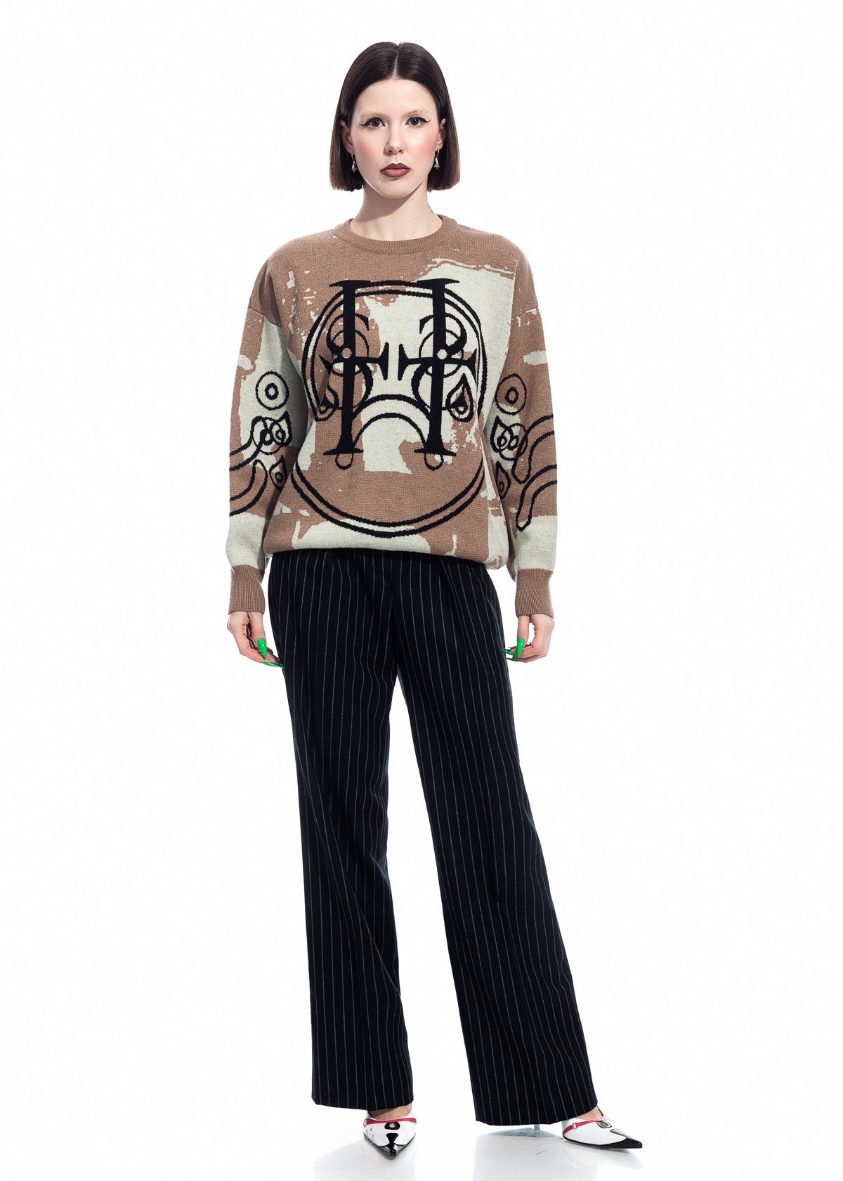 Tearless Beige Cashwool Sweater