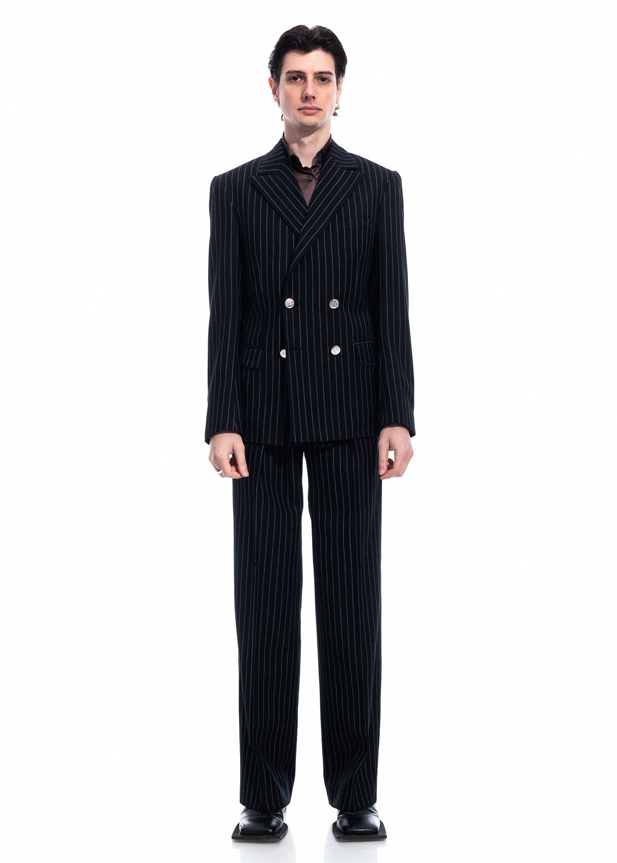 Double-breasted Pinstripe Suit