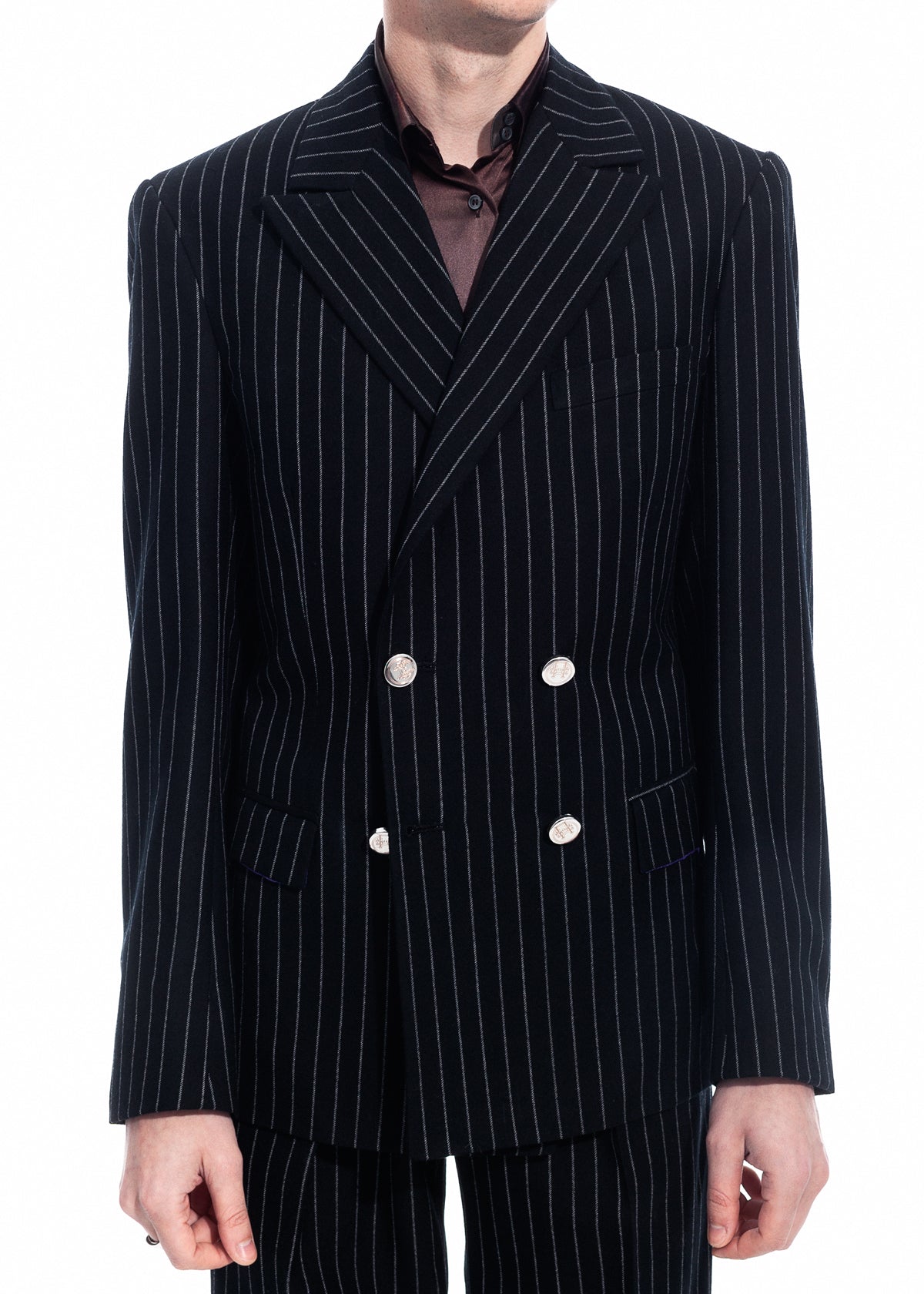 Double-breasted Pinstripe Suit