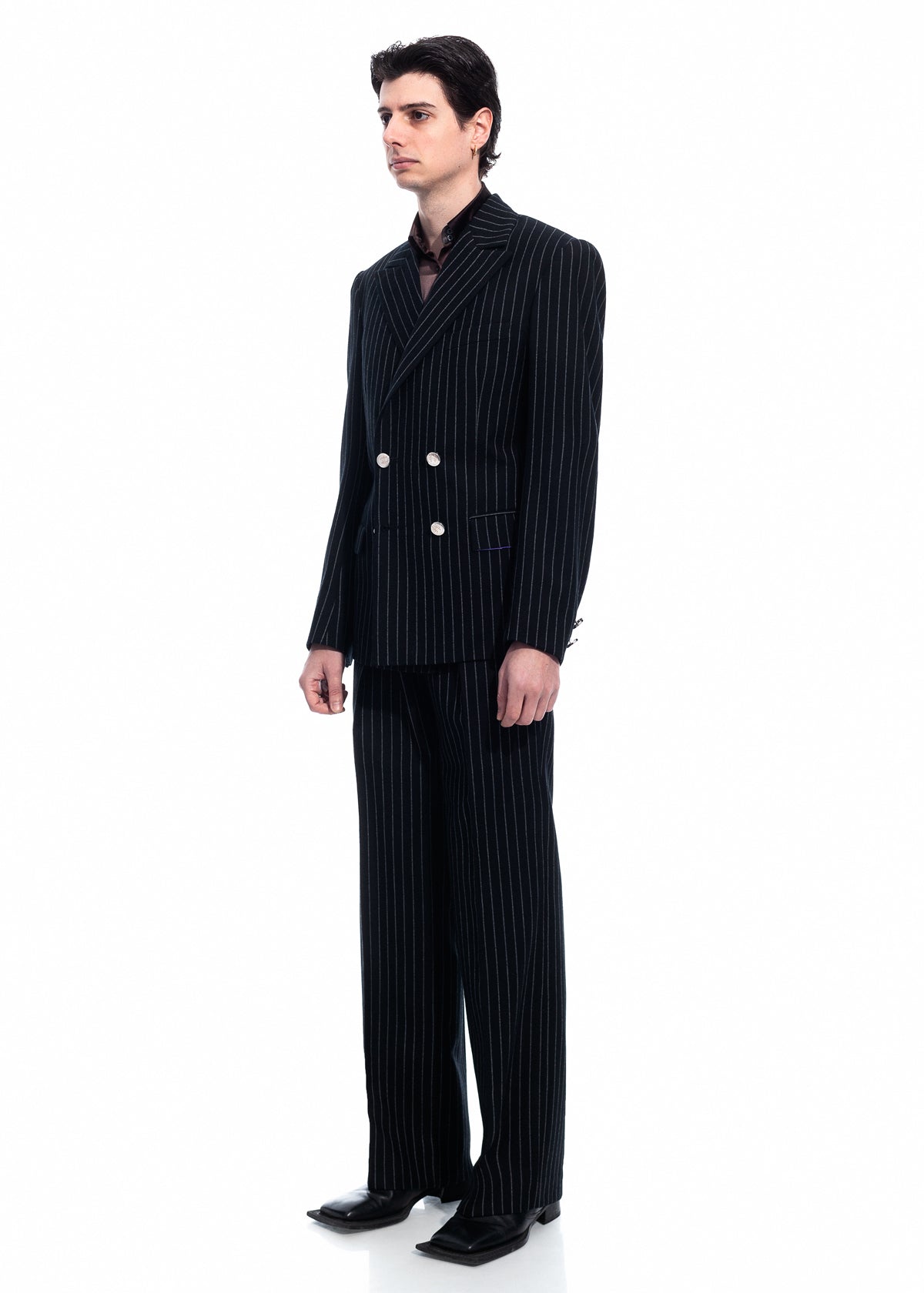 Double-breasted Pinstripe Suit