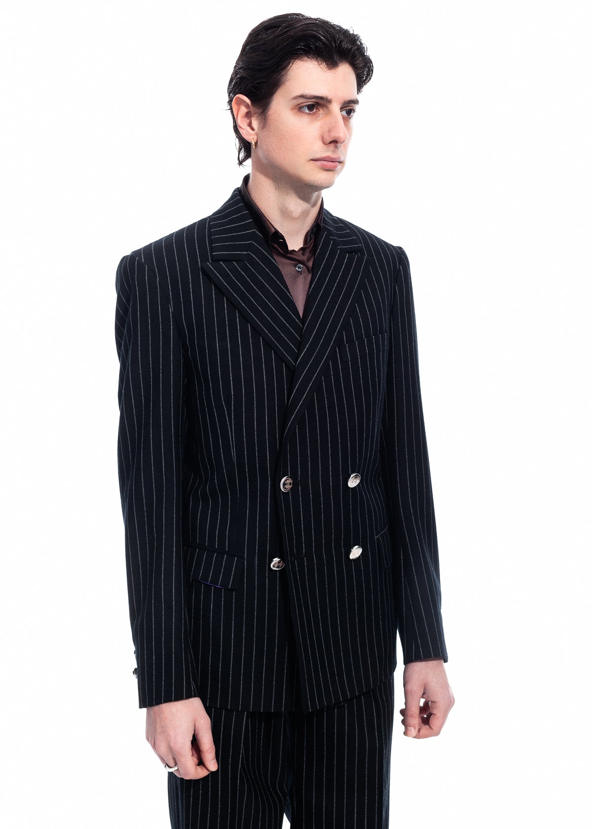 Double-breasted Pinstripe Suit