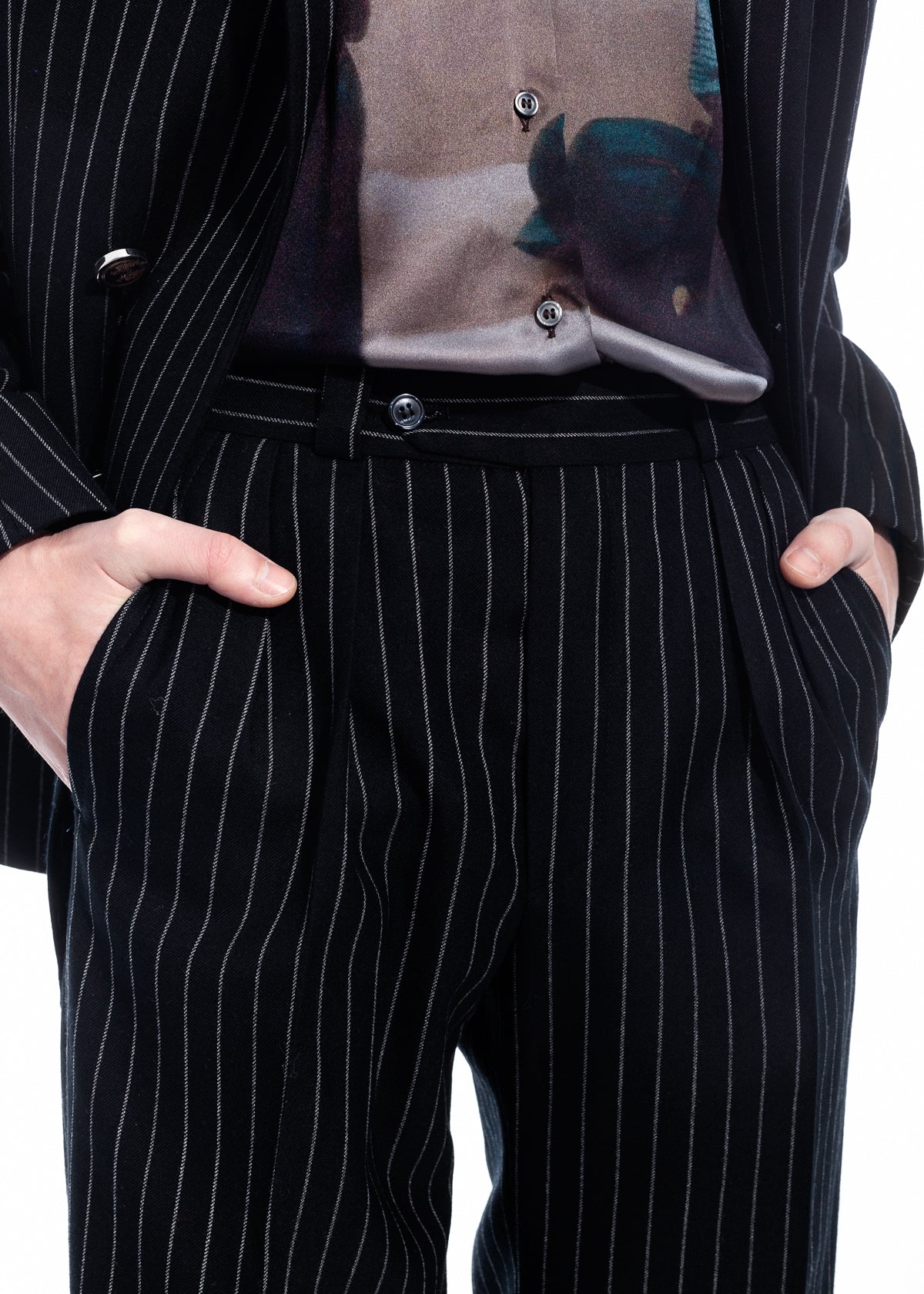 Double-breasted Pinstripe Suit