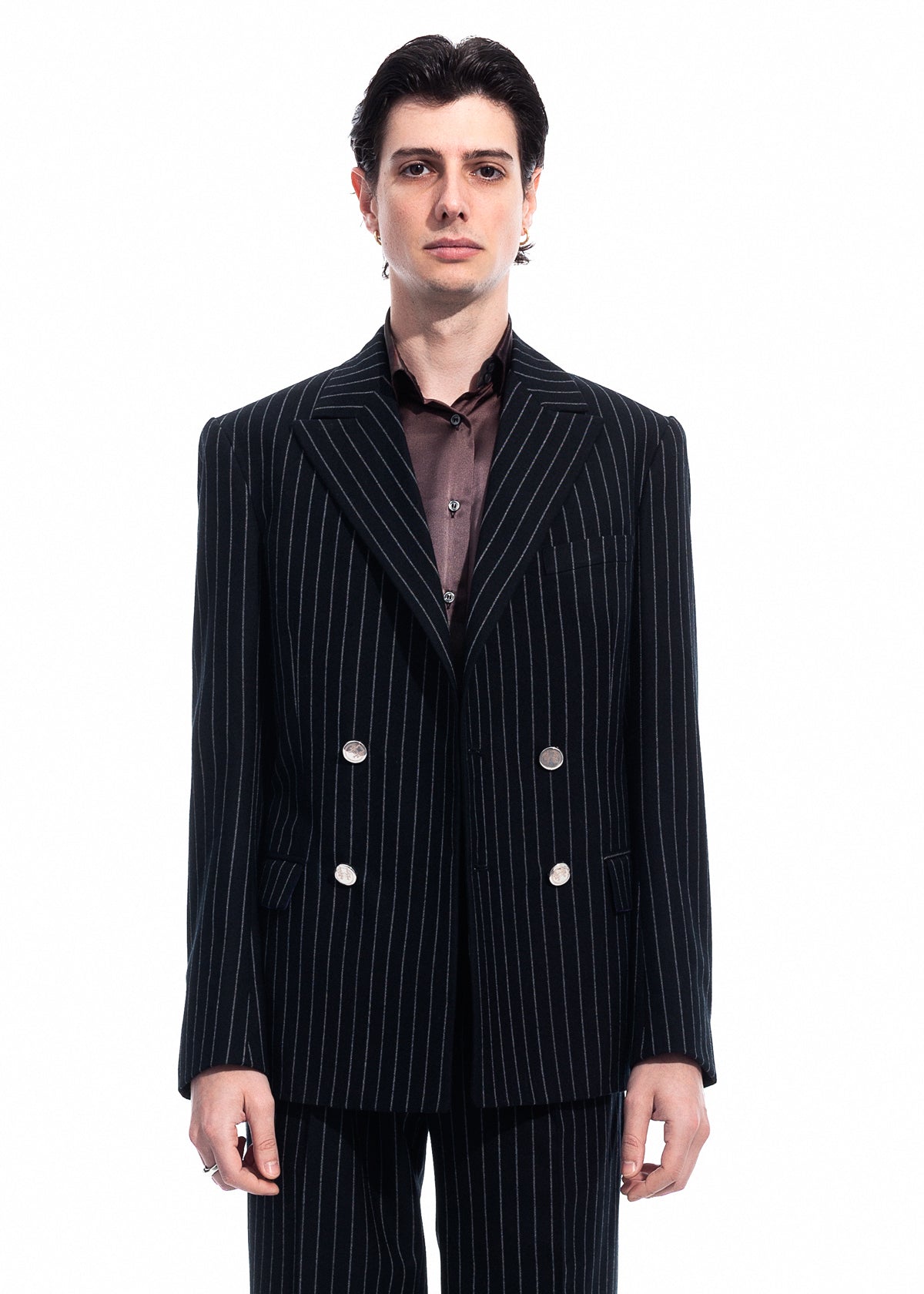 Double-breasted Pinstripe Suit