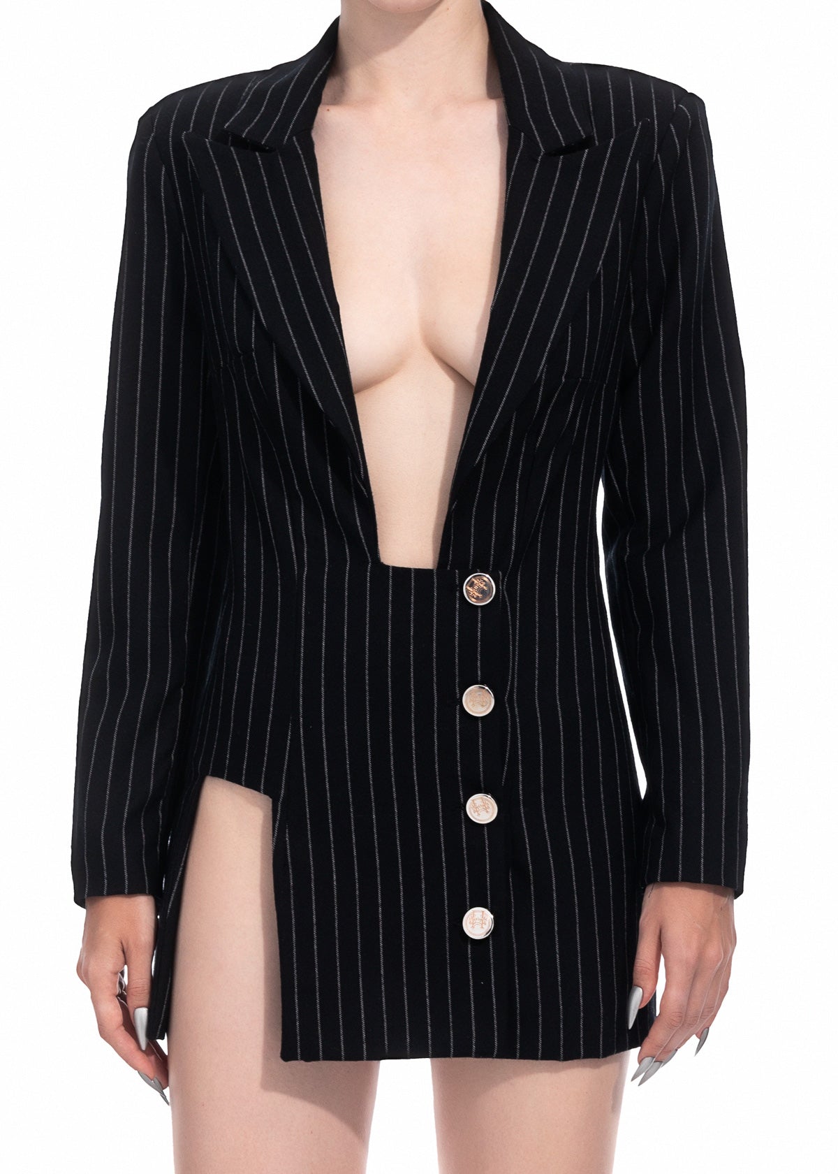 Pinstripe Blazer Dress