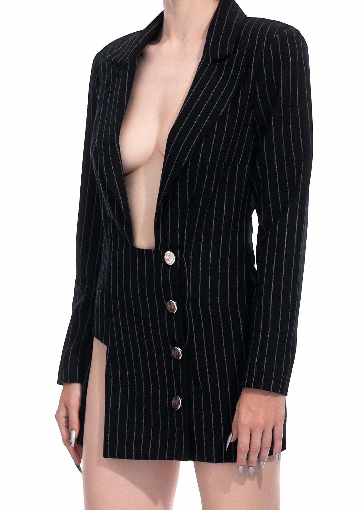 Pinstripe Blazer Dress