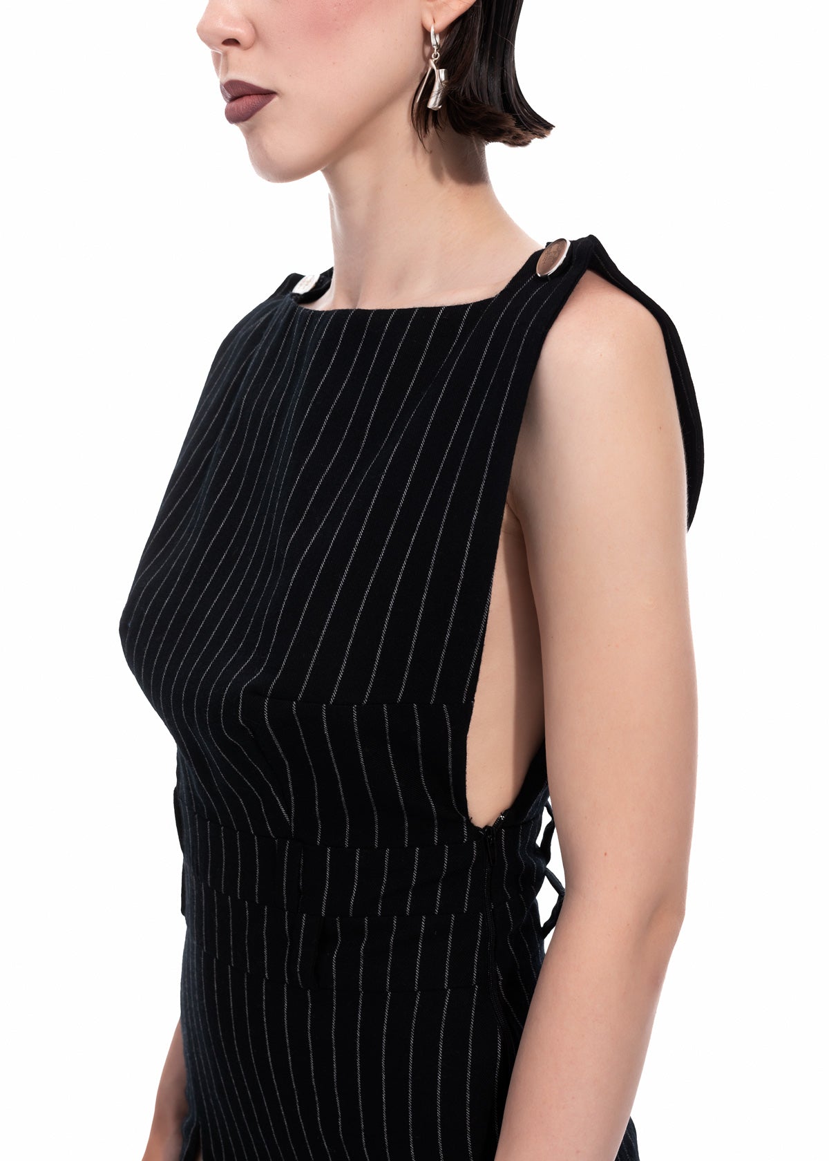 Pinstripe Midi Dress