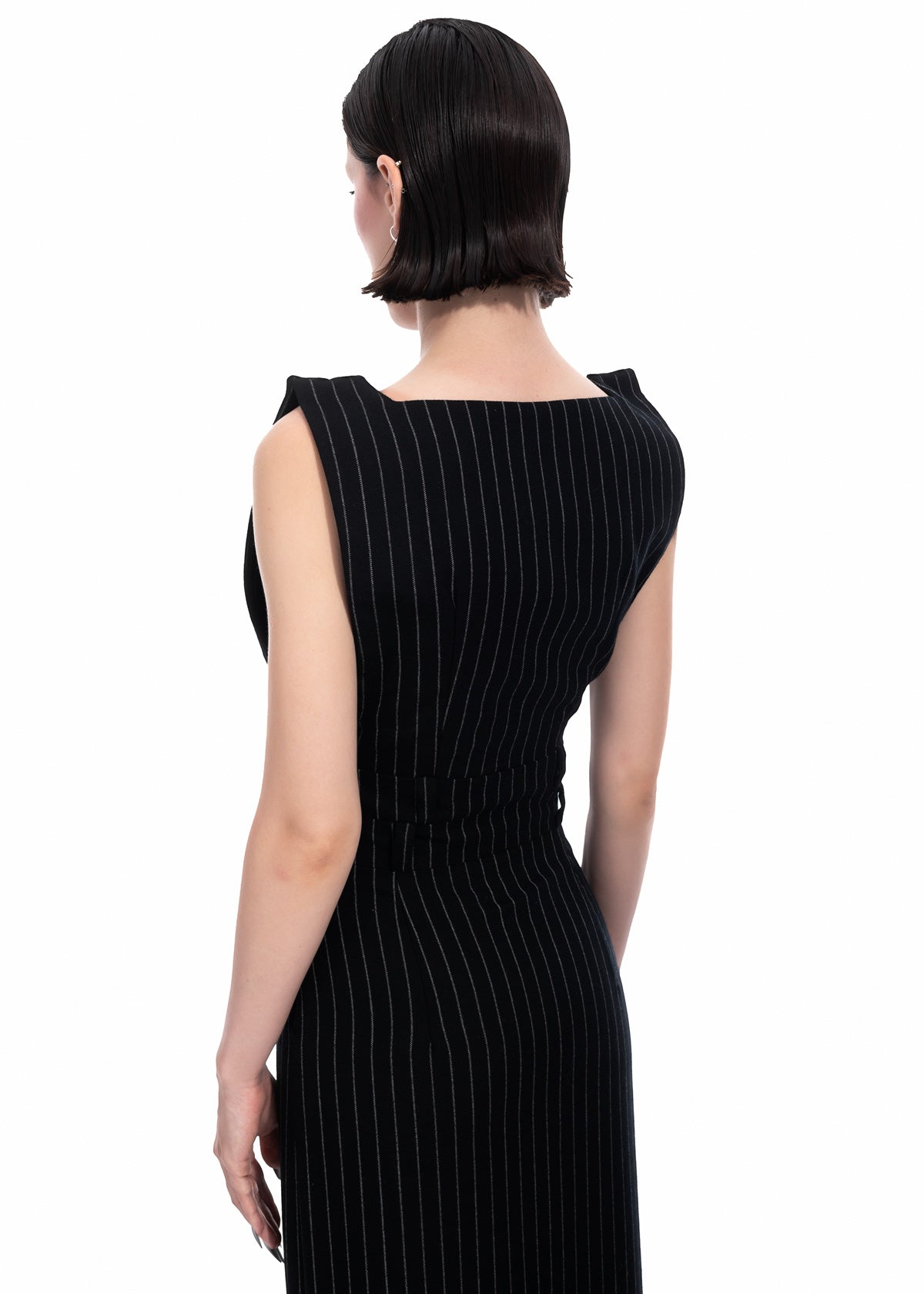Pinstripe Midi Dress