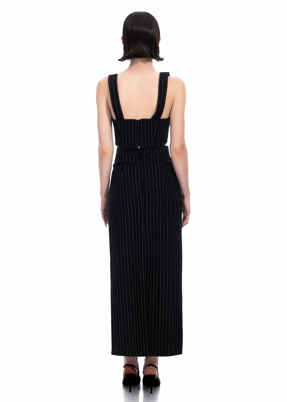 Pinstripe Maxi Skirt