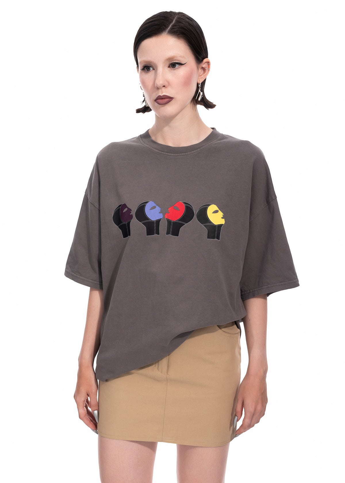 Family Portrait T-shirt in Grey Organic Cotton