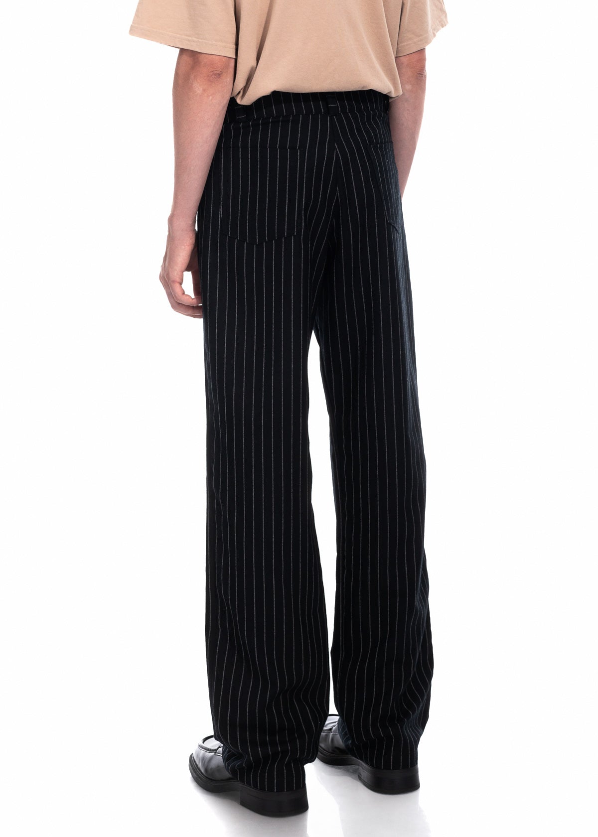 Pinstripe Wide Leg Trousers