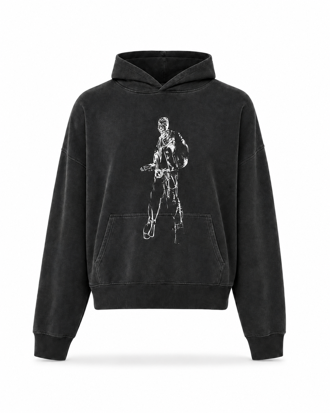 Vintage Washed Organic Cotton Graphic Hoodie