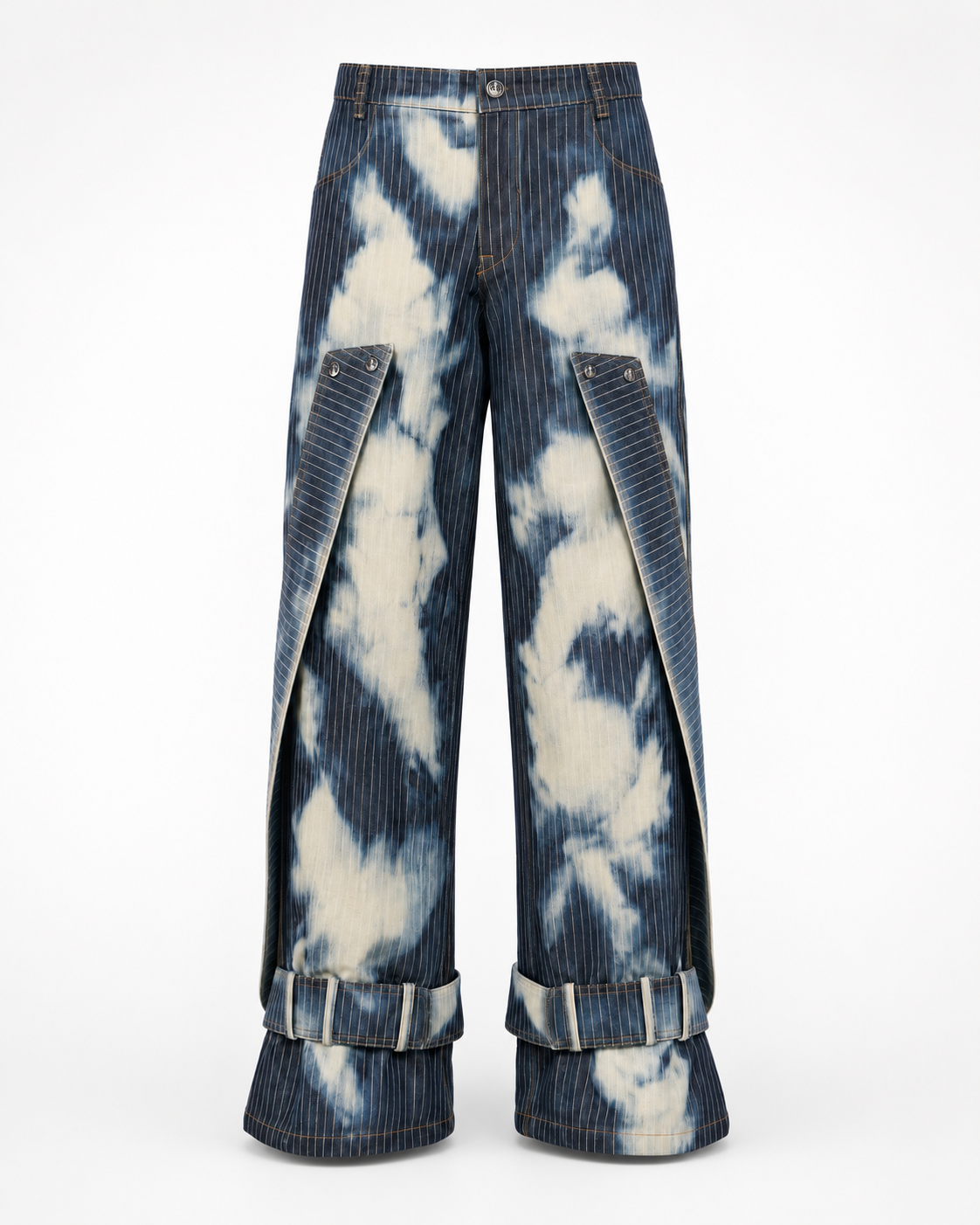 Hand-Bleached Denim Cloud 9 Trousers With Cuffs