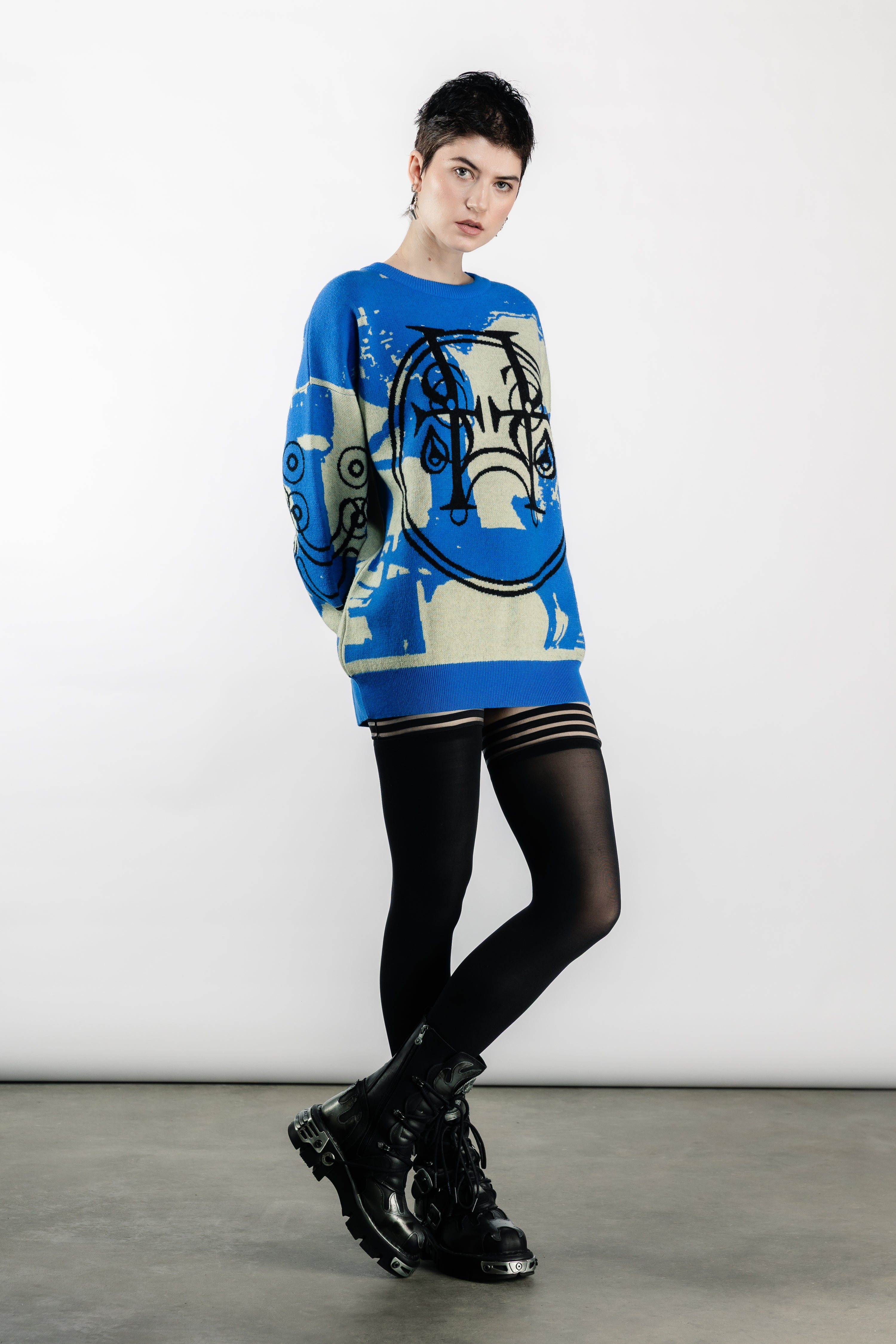 Tearless Blue Cashwool Sweater