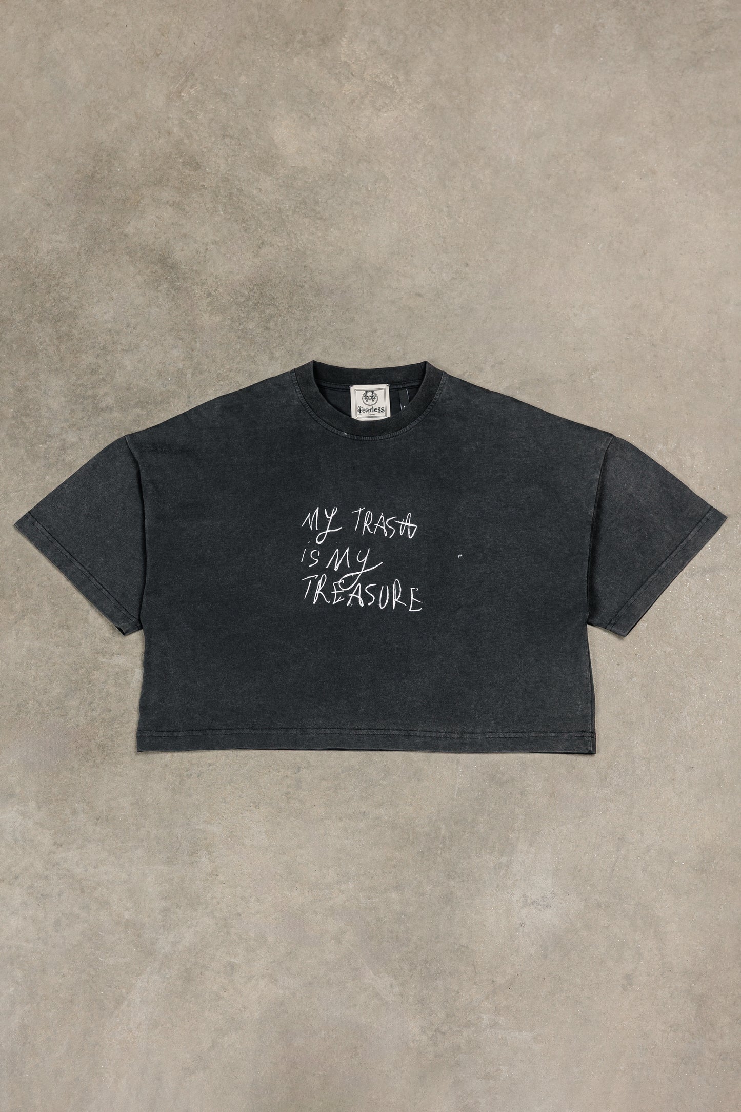 “My trash is my treasure” cropped t-shirt