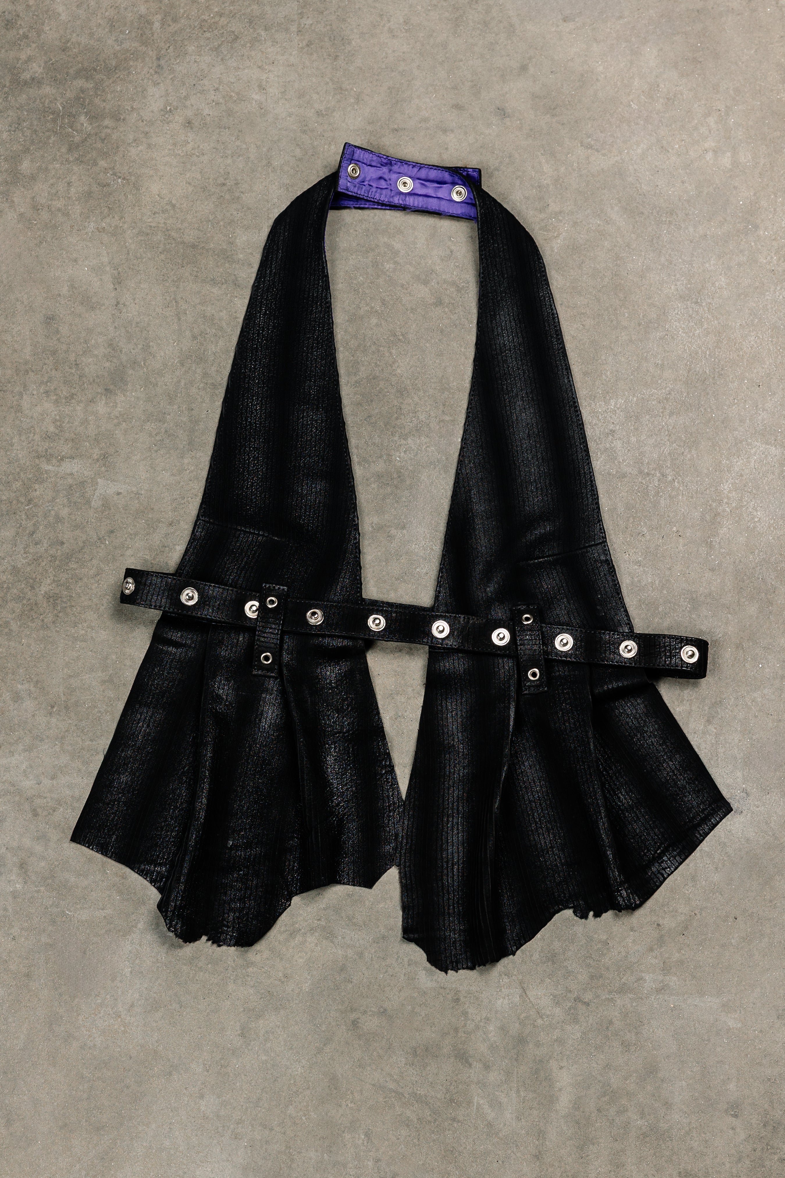 Tearless Lamb Leather Halter Top