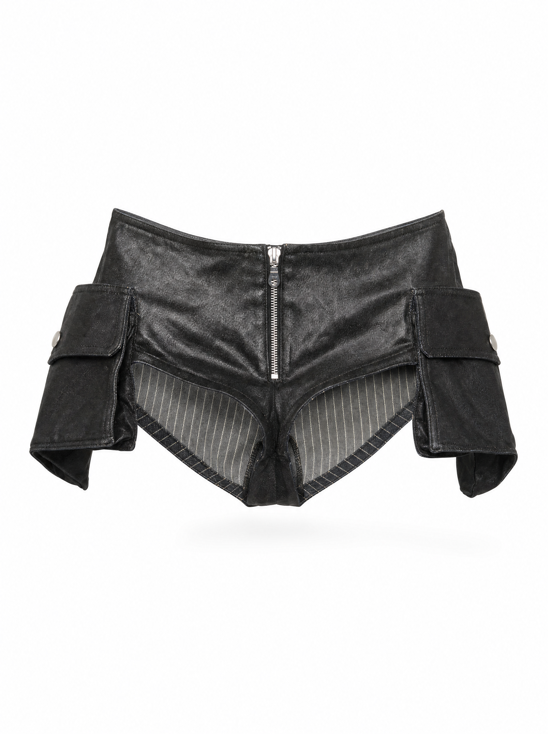 Hand-Varnished Denim Cargo Briefs